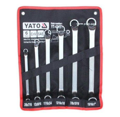 Bộ cờ lê 2 đầu tròng (bóng mờ) hệ inch YT-48651