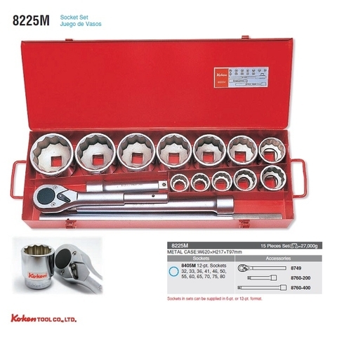 Bộ tuýp Koken 1 inch 8225M