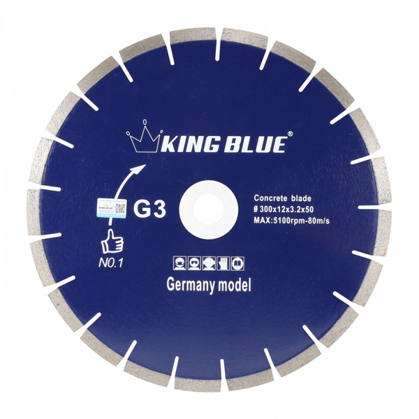 Lưỡi Cắt Bê Tông, Nhựa Đường King Blue G3-300x25.4x3.2x12R