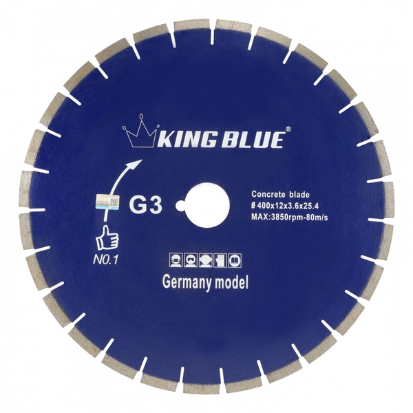 Lưỡi Cắt Bê Tông, Nhựa Đường King Blue G3-400x25.4x3.6x12R