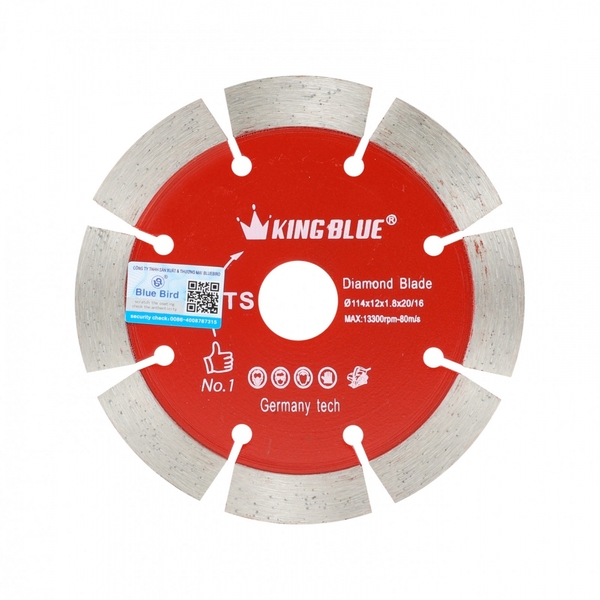 Lưỡi Cắt Đá Granite King Blue TS-114x1.8x12R
