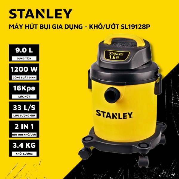 Máy hút bụi gia dụng 2 chức năng Stanley SL19128P