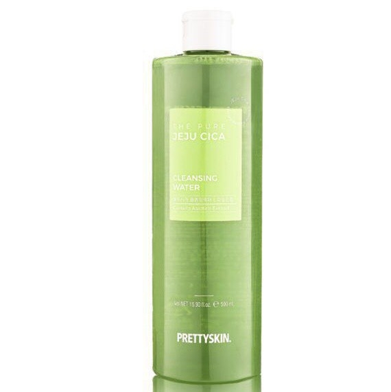 (HĐ) Nước Tẩy Trang rau má cho da nhạy cảm PrettySkin The Pure Jeju Cica Cleansing Water 500ml