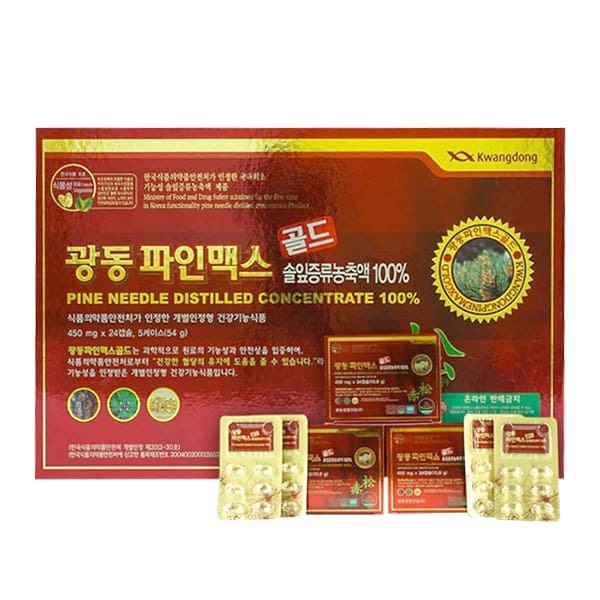 Tinh dầu thông đỏ Kwangdong 120 viên (10ea)