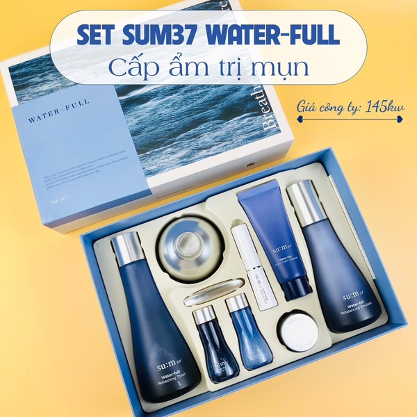 Set Sum xanh trị mụn cấp ẩm 3sp 145kw (8ea)