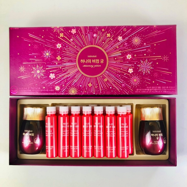 Viên uống đẹp da Hanami Ohui tặng 14 ống collagen 250kw