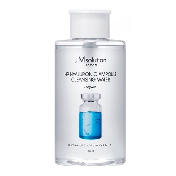 Nước tẩy trang cấp ẩm JM solution H9 Hyaluronic Ampoule Cleansing Water Aqua 850ml