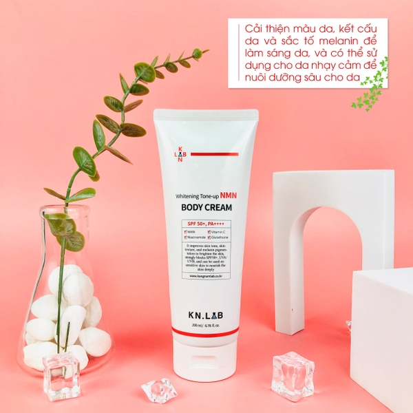 Kem body chống nắng dưỡng trắng nâng tone NMN Spf 50 PA Kangnamlab - Kn.Lab (40ea)