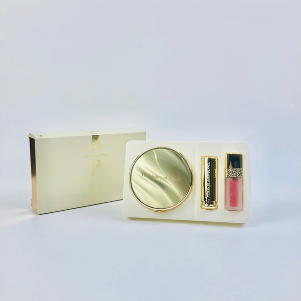 Set Phấn phủ whoo vàng luxury Powder tặng 2 son 70kw (50ea)