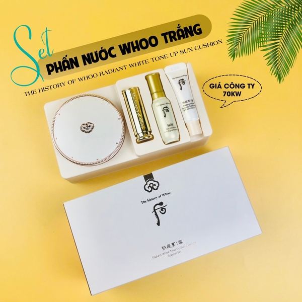 Set phấn nước whoo trắng dưỡng trắng 70kw (24ea)
