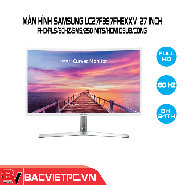 Màn hình Samsung 27inch Cong LC27F397FHEXXV (27 inch/FHD/PLS/60Hz/5ms/250 nits/HDMI+DSub/Cong)