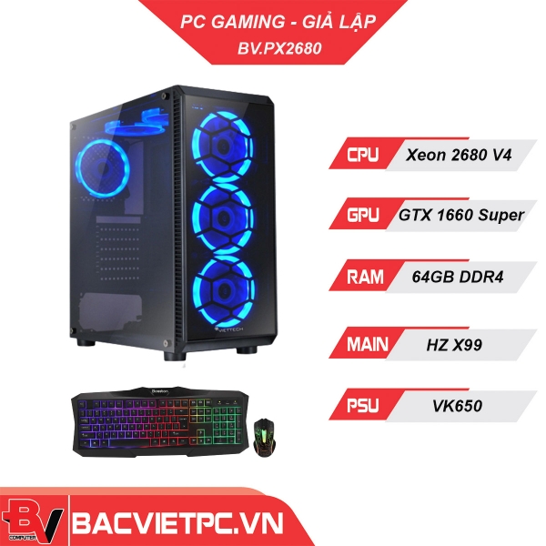 PC GIẢ LẬP NOX XEON E5 2680 V4 | RAM 64GB| GTX 1660SUPER | SSD 240GB