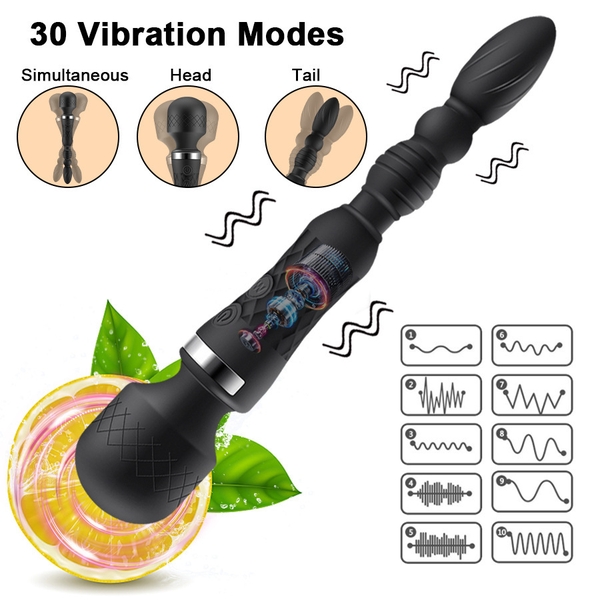 Dildo Rung Đôi Silicone Mềm Nhiều Chế Độ Rung Hậu Môn Âm Đạo – Siêu Phê Double Vibration Cho Couple & Solo Play