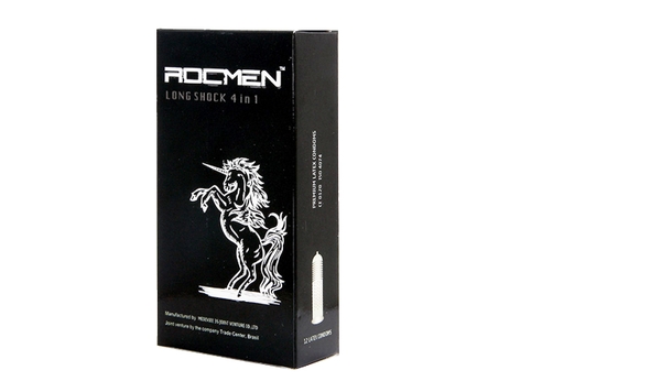 Bao cao su Rocmen Long Shock Đen 4in1