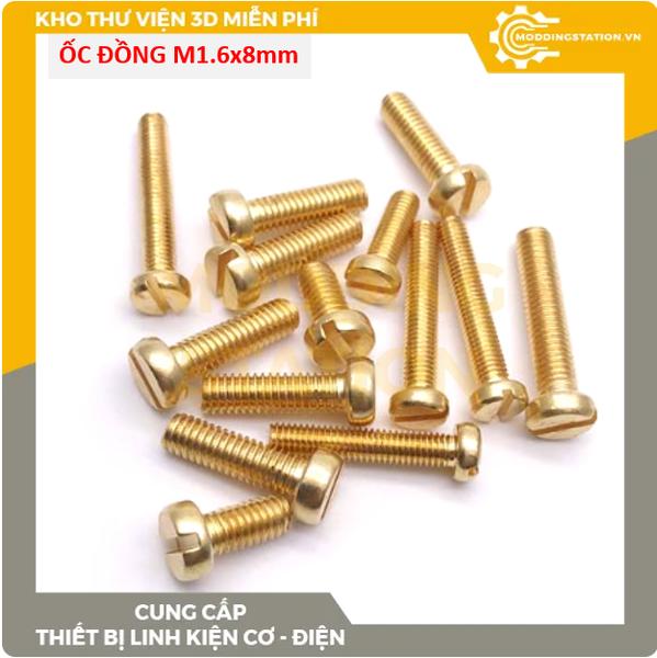 Ốc đồng M1.6x8mm | Modding Station