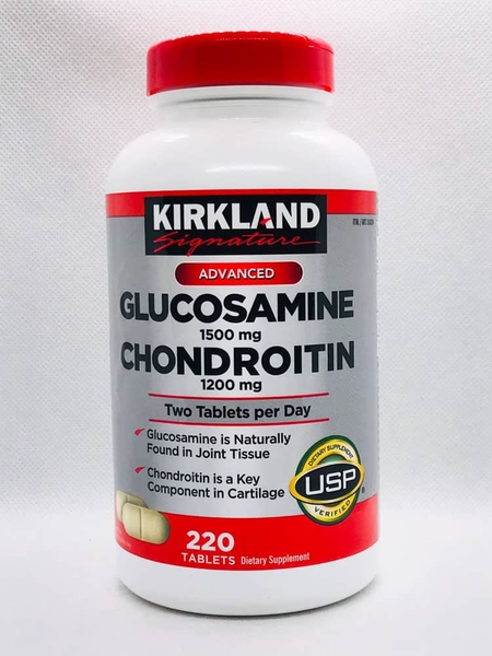 Kirkland Viên Bổ Khớp Glucosamine 1500mg Và Chondroitin 1200mg (220 Viên)