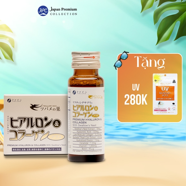 Nước uống Collagen Yến Fine Japan Premium with Swallow's Nest (Hộp 10 chai x 50ml)
