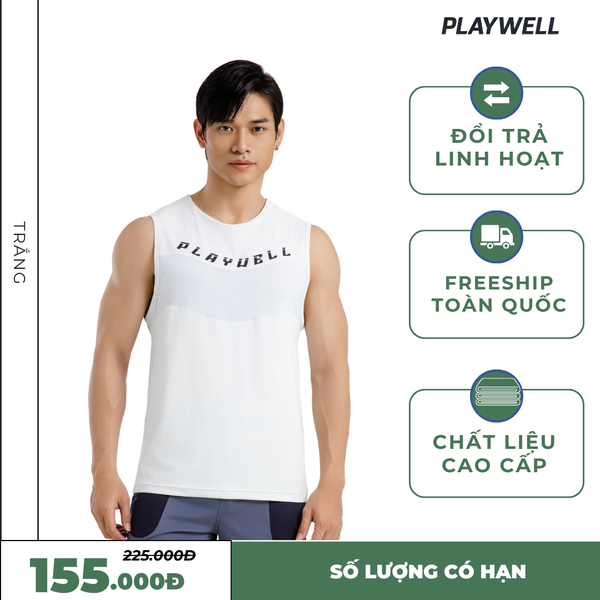 Áo ba lỗ thể thao nam Tide Mesh PW10244