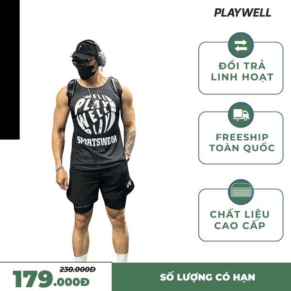 Áo tanktop thể thao nam PW3241