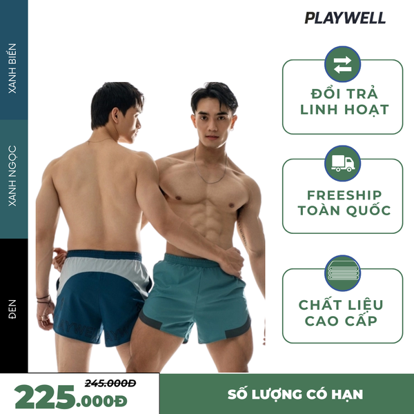 Quần short thể thao nam Ultrafit PW10242