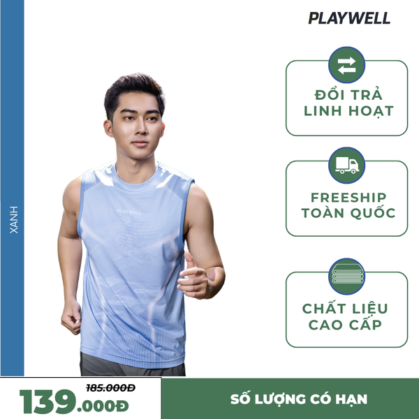 Áo ba lỗ thể thao nam Blur Motion PW11242