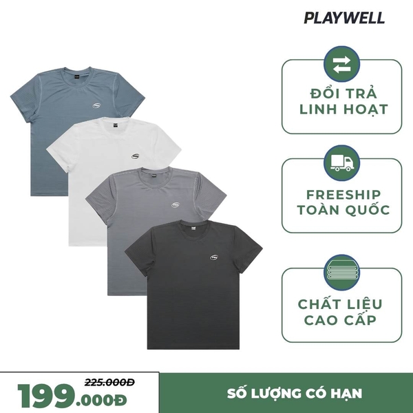 Áo thun thể thao nam Unlimited PWT0626 thoáng mát, thoải mái vận động, thời trang