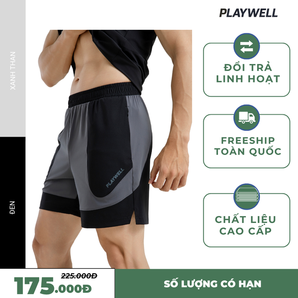 Quần Short thể thao nam Power Zip PW1251