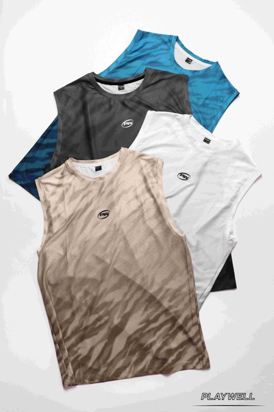 Áo Tanktop thể thao nam GenNow PWTA0226 thời trang, kiểu dáng hiện đại, thoải mái vận động