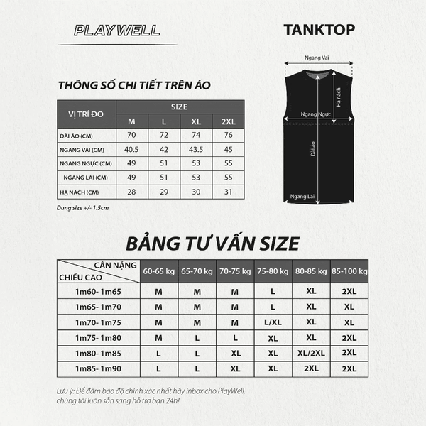 Áo Tanktop thể thao nam Radiant PWT0425