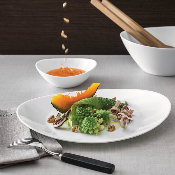 Chén Thủy Tinh Oval Prometeo màu trắng 15cm