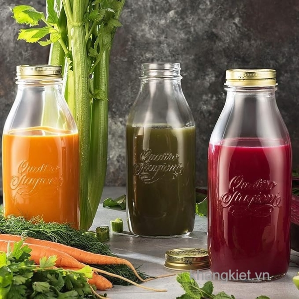 chai thuy tinh quattro 1l bormioli rocco