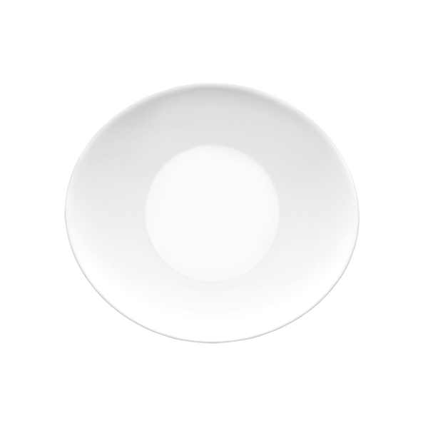 Đĩa Thủy Tinh Oval Prometeo màu trắng 22 x 19 cm