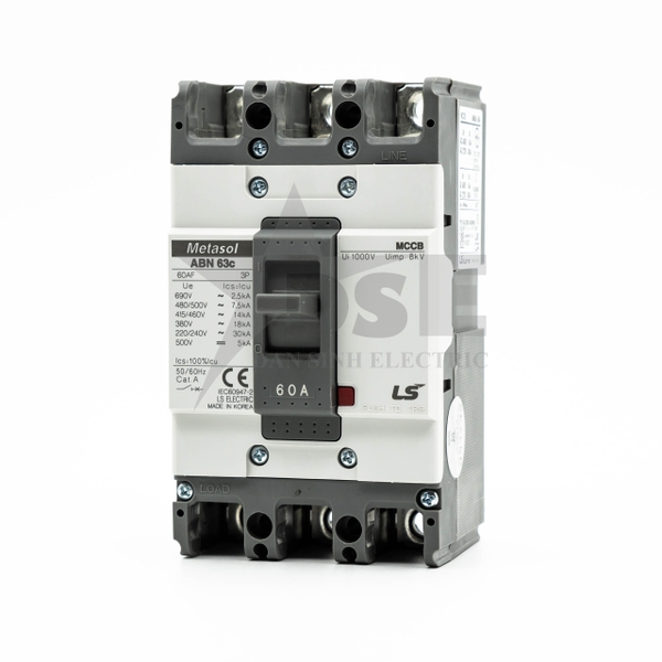 MCCB CB Khối ABN63C 3P 60A LS