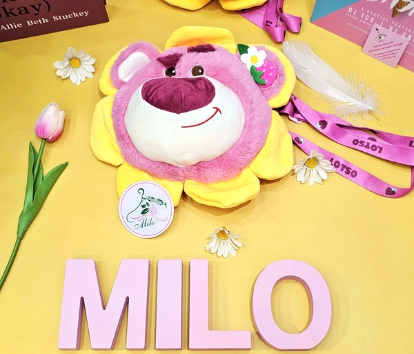 Túi xách đeo chéo gấu dâu Lotso bông hoa hướng dương