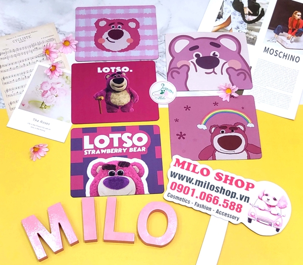 Tấm lót chuột hình gấu dâu Lotso
