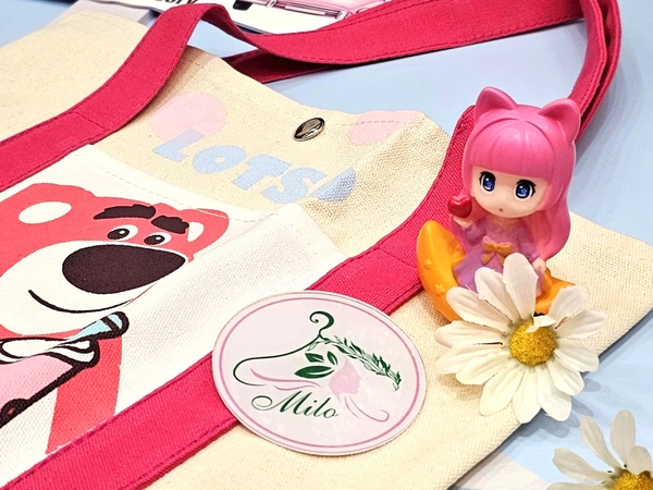 Túi tote Canvas gấu dâu Lotso - Disney