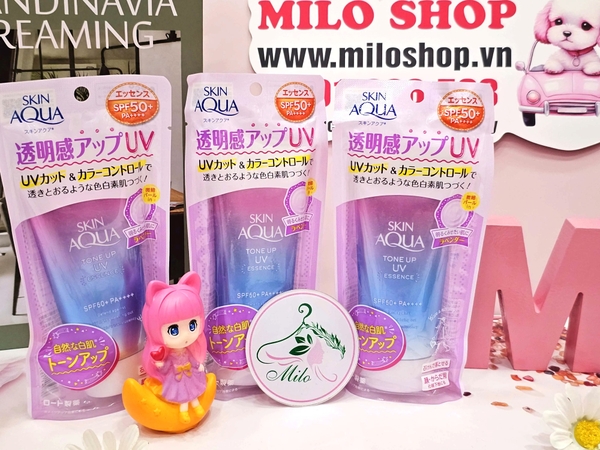 Kem chống nắng Skin Aqua Tone Up UV Essence 80g - SPF50+PA++++ (màu tím)