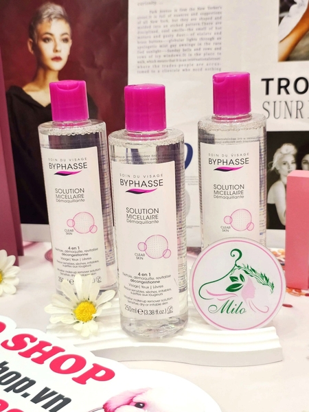 Nước tẩy trang Byphasse mini - 250ml (hồng)