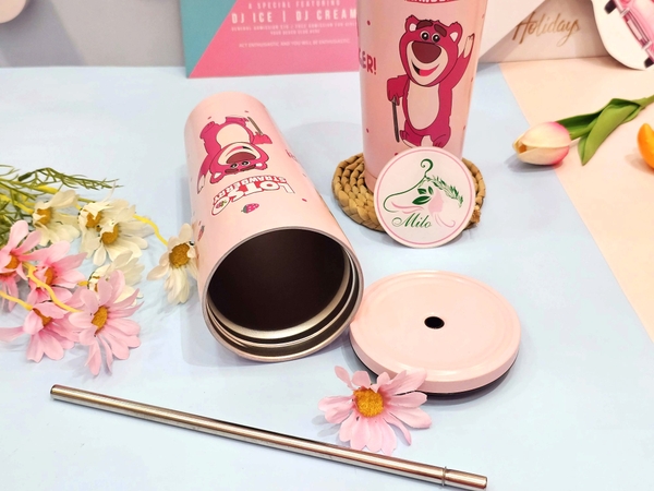 Ly giữ nhiệt gấu dâu Lotso 750ml (Thái Lan) - mẫu mới