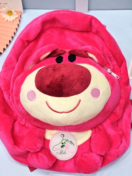 Balo lông mịn gấu dâu Lotso cao cấp (loại to)