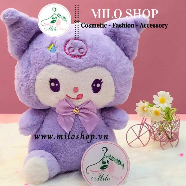 Gấu bông Kuromi lông mịn (màu tím)