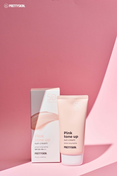 Kem chống nắng Pretty Skin Pink Tone Up Sun Cream SPF50+PA++++  - 70ml (hồng)
