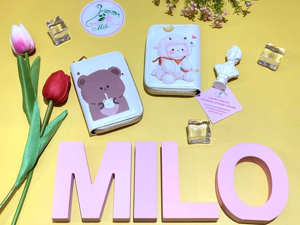 Ví ngắn cầm tay mix hình cute