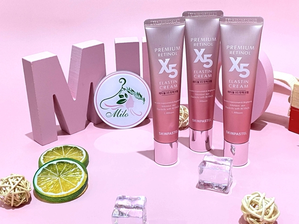 Kem dưỡng trắng chống lão hóa X5 Skinpastel Premium Retinol X5 Elastin Cream (Hồng)-30ml