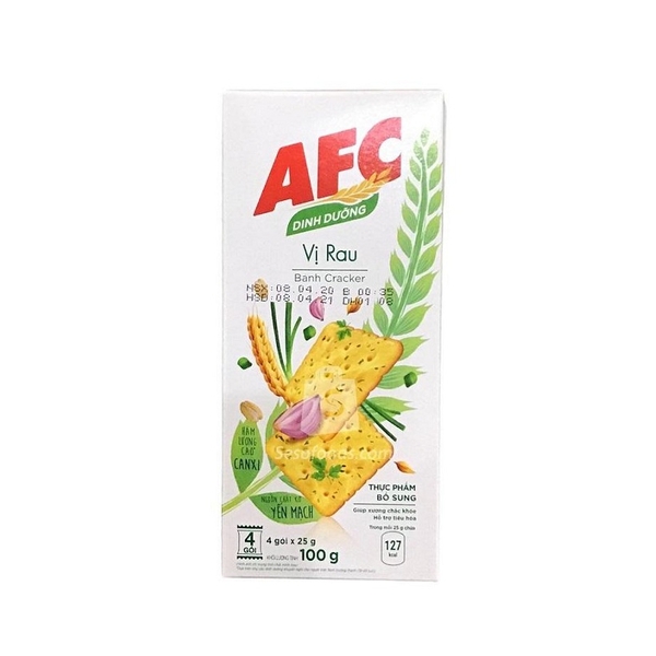 Bánh AFC dinh dưỡng, vị rau-Kinh Đô, hộp (86g). Siêu thị Đức Thành