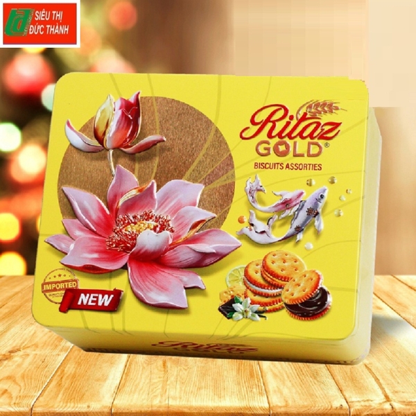 Bánh quy Ritaz Gold thập cẩm-Malaysia, hộp thiếc (150g). Siêu thị Đức Thành