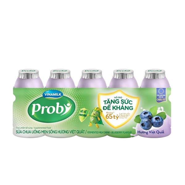 Sữa chua uống men sống hương Việt Quất, Probi-Vinamilk (65ml*5chai ...
