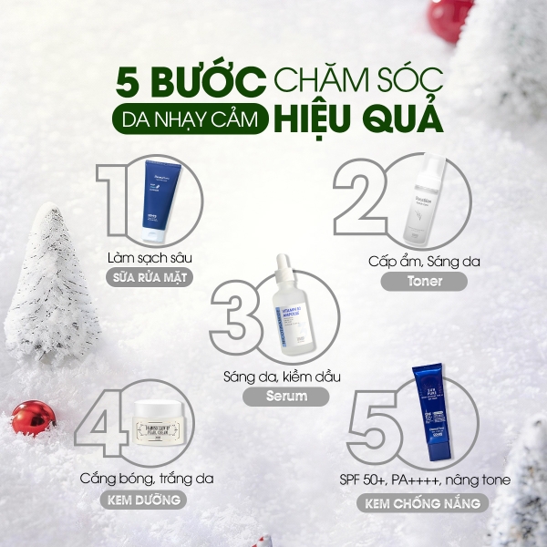 5 Bước Chăm Sóc Da Nhạy Cảm Hiệu Quả Cho Làn Da Rạng Rỡ