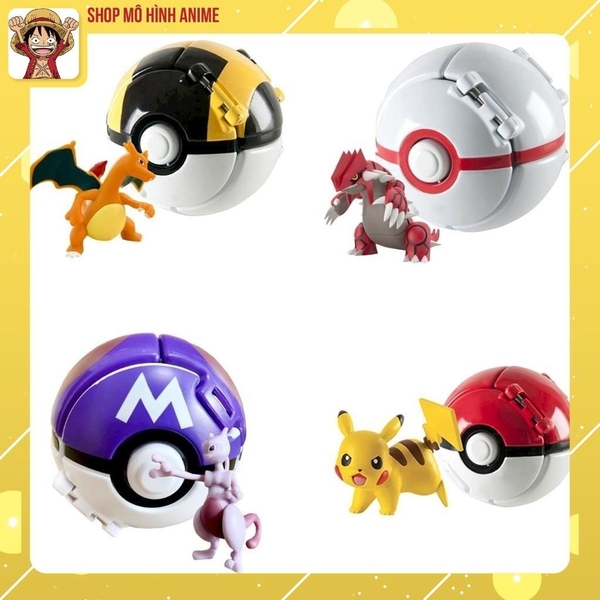 Combo 4 Quả Cầu Tự Động Ném Thú Huyền Thoại, Đồ Chơi, Bộ Sưu Tập Nhân Vật Cho Bé