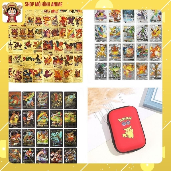Combo  55 Lá Bài Pokemon Kèm Túi Đựng Mini Siêu Cute, Đồ Chơi Sưu Tầm Dành Cho Bé
